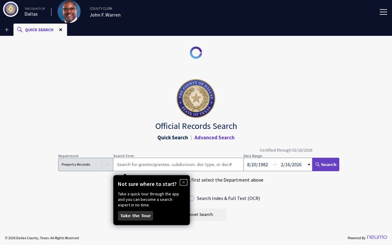Carrollton residents directory Dallas County official records search